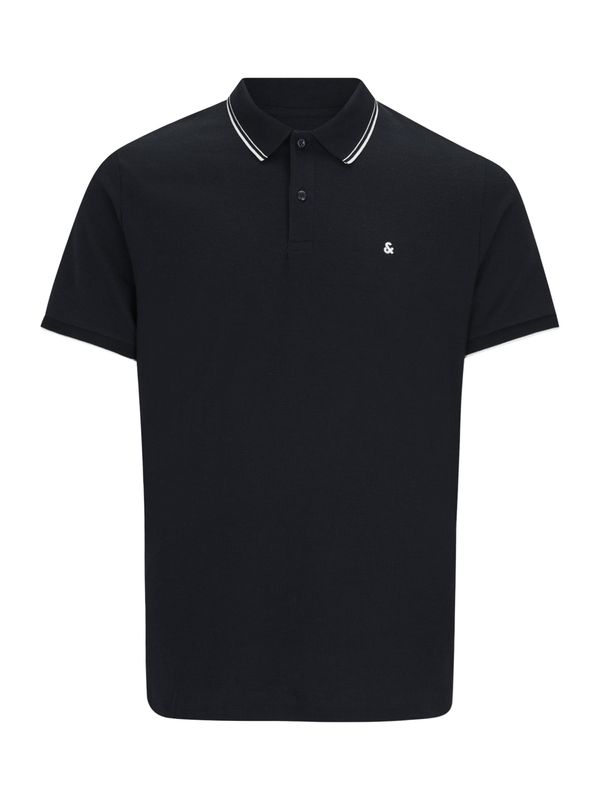 Jack & Jones Plus Jack & Jones Plus Majica 'JJEAUSTIN'  crna / bijela