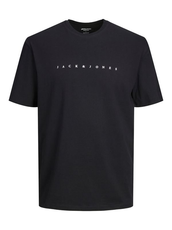Jack & Jones Plus Jack & Jones Plus Majica 'JJESTAR'  crna / bijela