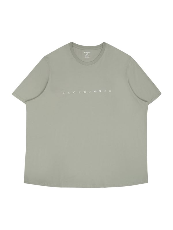 Jack & Jones Plus Jack & Jones Plus Majica 'JJESTAR'  žad / bijela