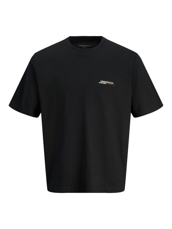 Jack & Jones Plus Jack & Jones Plus Majica 'JORISLINGTON'  hrđavo smeđa / crna / bijela