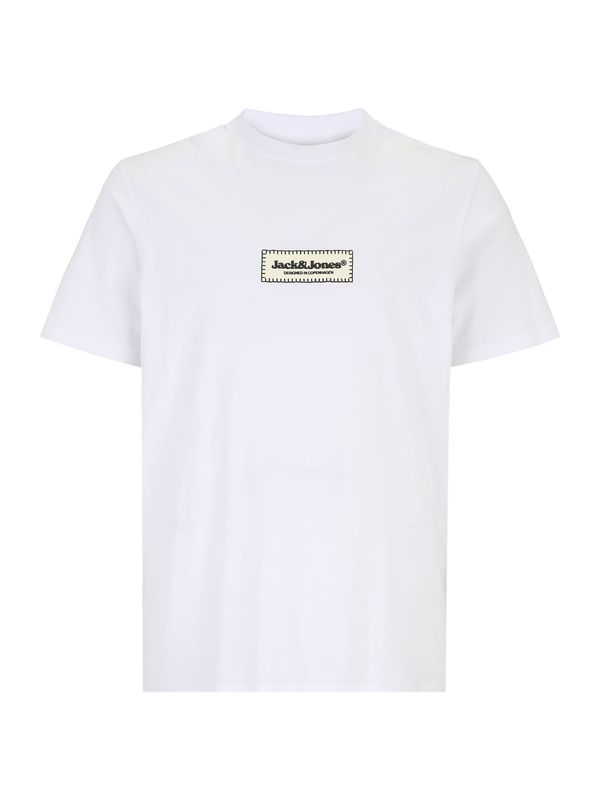 Jack & Jones Plus Jack & Jones Plus Majica 'JORSPLIT'  crna / bijela