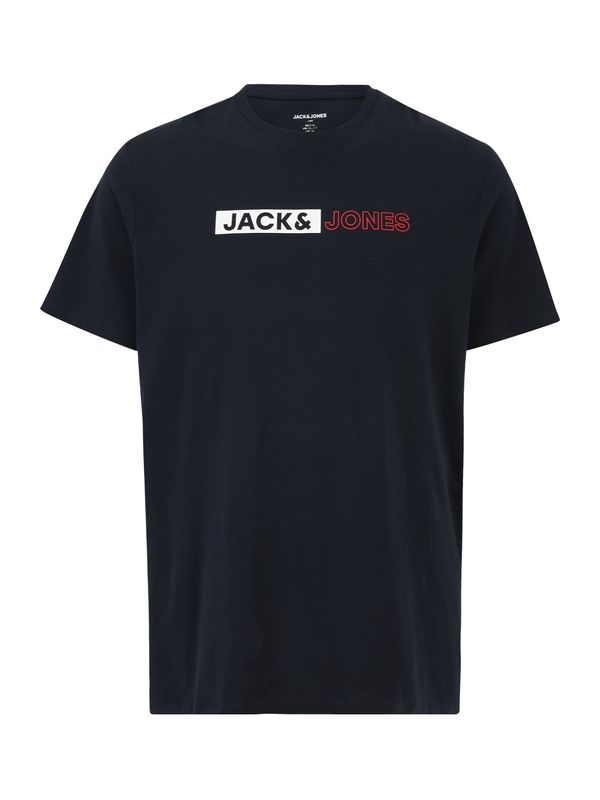 Jack & Jones Plus Jack & Jones Plus Majica  morsko plava / crvena / bijela