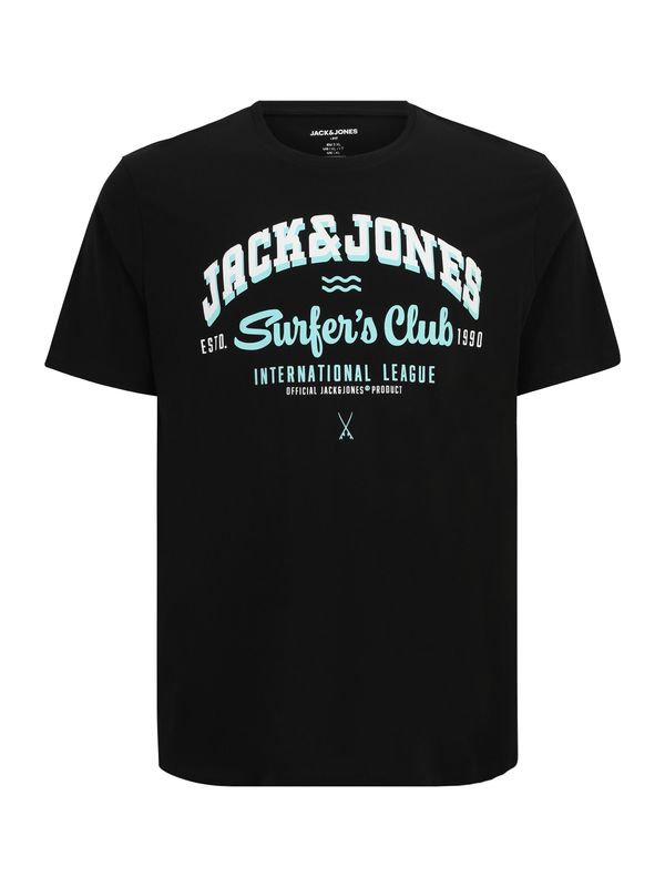 Jack & Jones Plus Jack & Jones Plus Majica  pastelno plava / crna / bijela