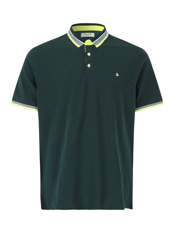 Jack & Jones Plus Jack & Jones Plus Majica 'Paulos'  jabuka / kraljevski zelena / bijela