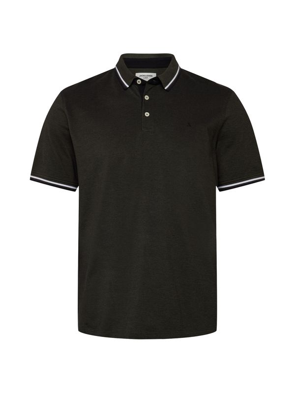 Jack & Jones Plus Jack & Jones Plus Majica 'Paulos'  kraljevski zelena / bijela