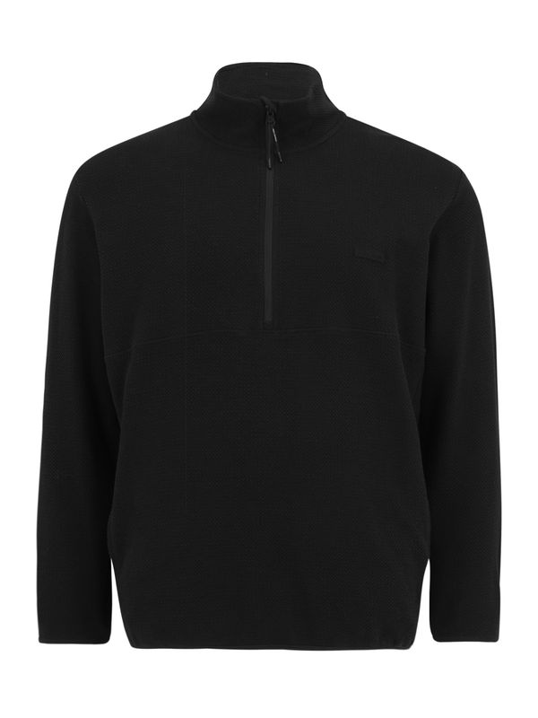 Jack & Jones Plus Jack & Jones Plus Sweater majica 'JCOCHARLIE'  crna