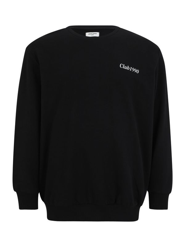 Jack & Jones Plus Jack & Jones Plus Sweater majica 'JJEBRADLEY'  ljubičasta / crna / bijela