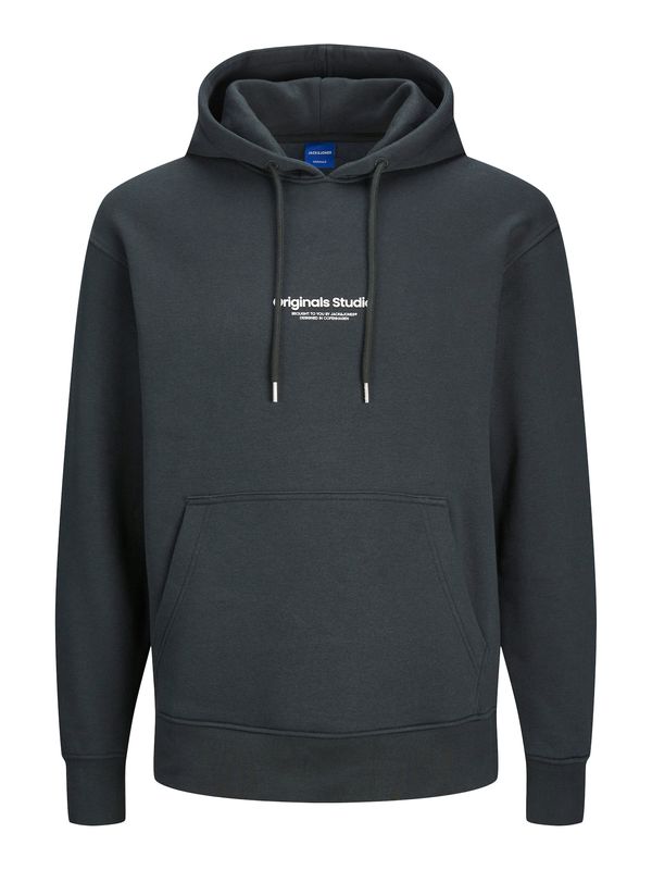 Jack & Jones Plus Jack & Jones Plus Sweater majica 'JORVesterbro'  kraljevski zelena / bijela