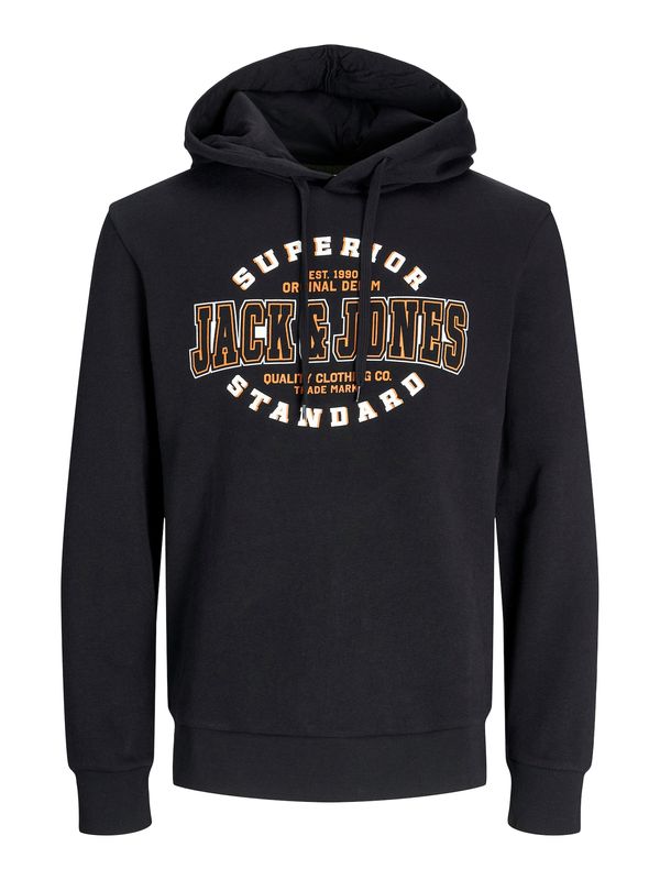 Jack & Jones Plus Jack & Jones Plus Sweater majica  narančasta / crna / bijela