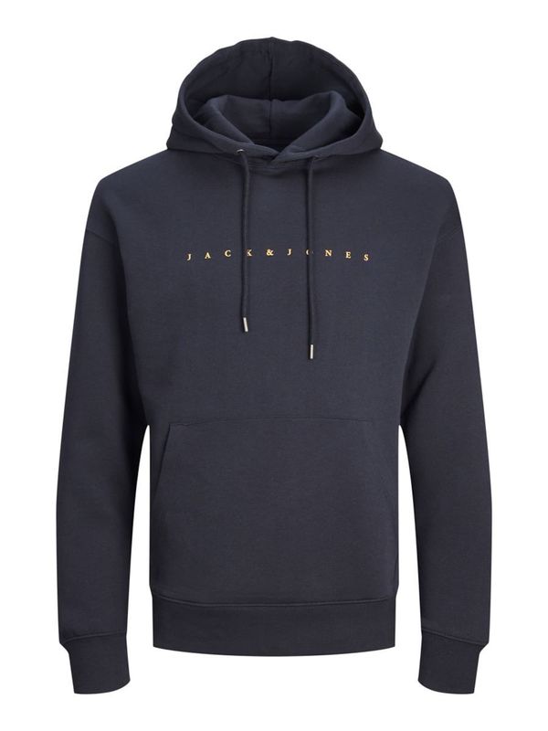 Jack & Jones Plus Jack & Jones Plus Sweater majica 'Star'  noćno plava / žuta