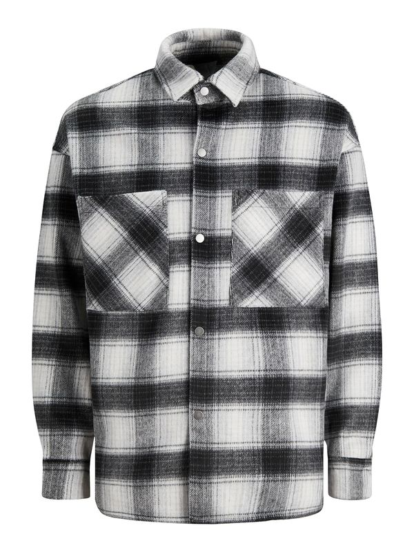 JACK & JONES JACK & JONES Prijelazna jakna 'Cane'  antracit siva / siva melange / bijela