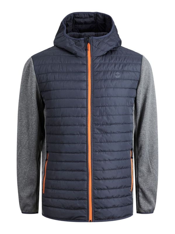 JACK & JONES JACK & JONES Prijelazna jakna  tamno plava / siva melange / narančasta