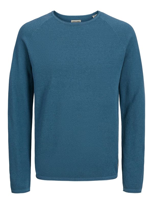 JACK & JONES JACK & JONES Pulover 'JJEHill'  cijan plava / bijela