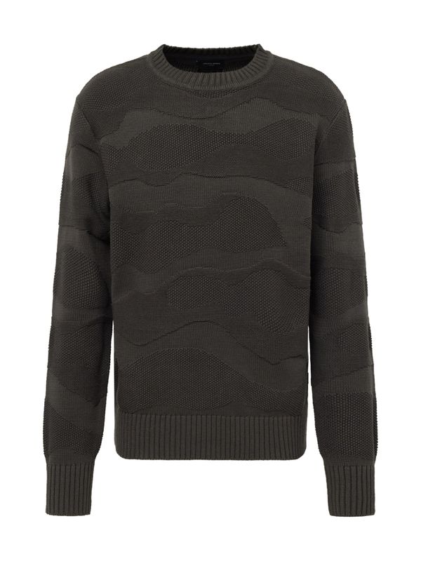 JACK & JONES JACK & JONES Pulover 'JOSH'  tamo siva / crna