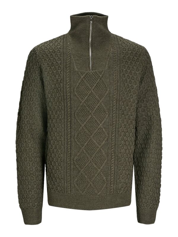 JACK & JONES JACK & JONES Pulover 'JPRBLUNORTH'  zelena melange