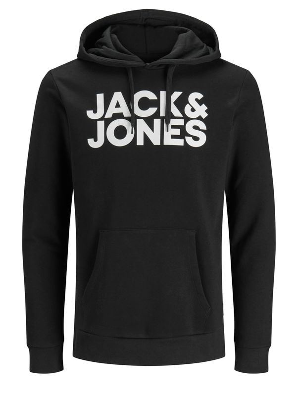 JACK & JONES JACK & JONES Sweater majica  antracit siva / bijela