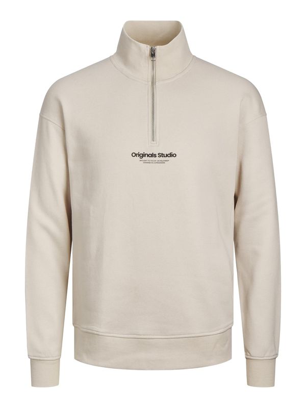 JACK & JONES JACK & JONES Sweater majica  bež / crna