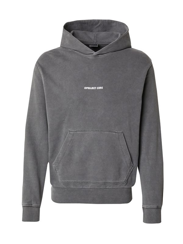 JACK & JONES JACK & JONES Sweater majica 'JCOKINETIC'  tamo siva / bijela