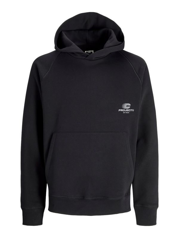 JACK & JONES JACK & JONES Sweater majica 'JCOTERRAIN'  crna / bijela