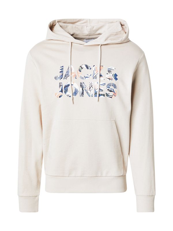 JACK & JONES JACK & JONES Sweater majica 'JJEBryan'  ecru/prljavo bijela / mornarsko plava / breskva / bijela