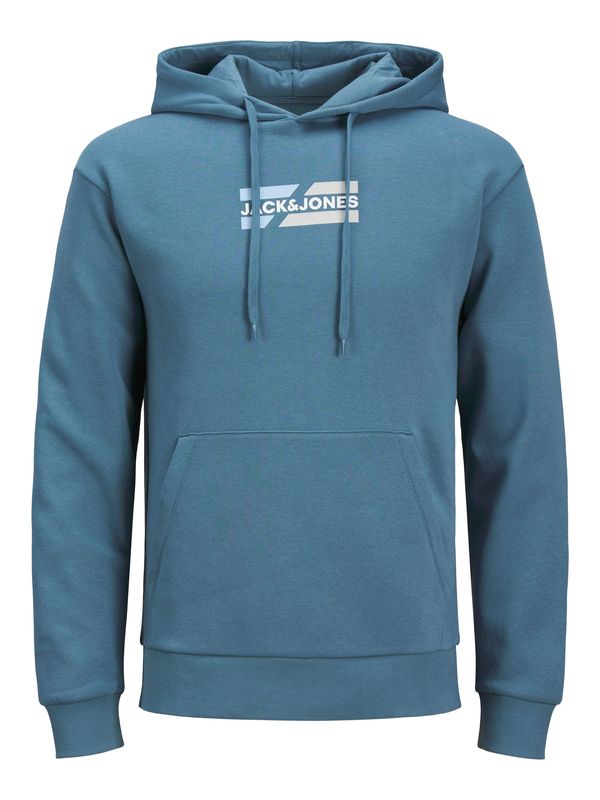 JACK & JONES JACK & JONES Sweater majica 'JJECORP'  bež / safirno plava / bijela