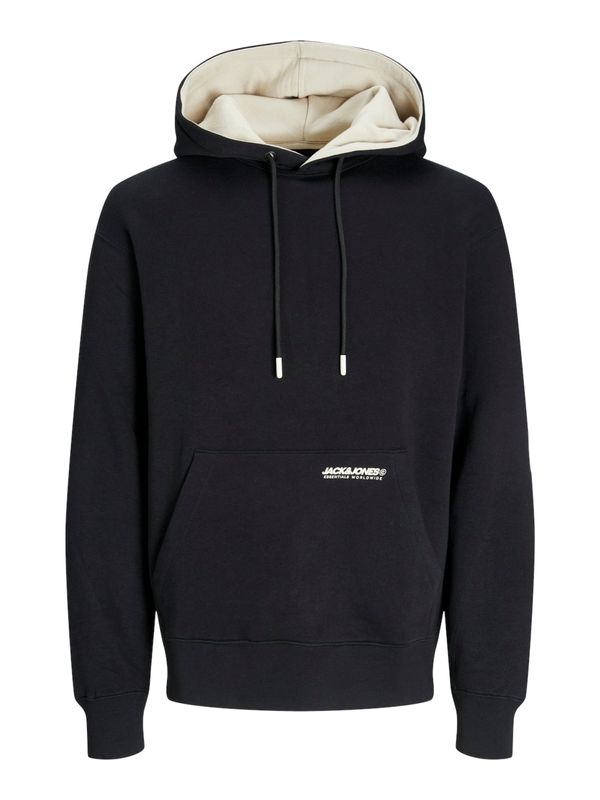 JACK & JONES JACK & JONES Sweater majica 'JJELegacy'  crna / bijela
