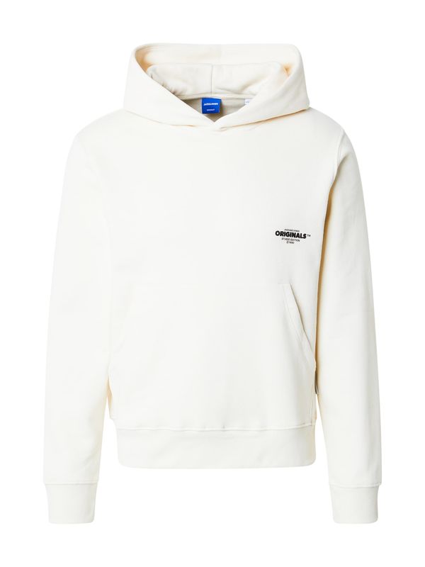 JACK & JONES JACK & JONES Sweater majica 'JORVERMONT'  crna / vuneno bijela