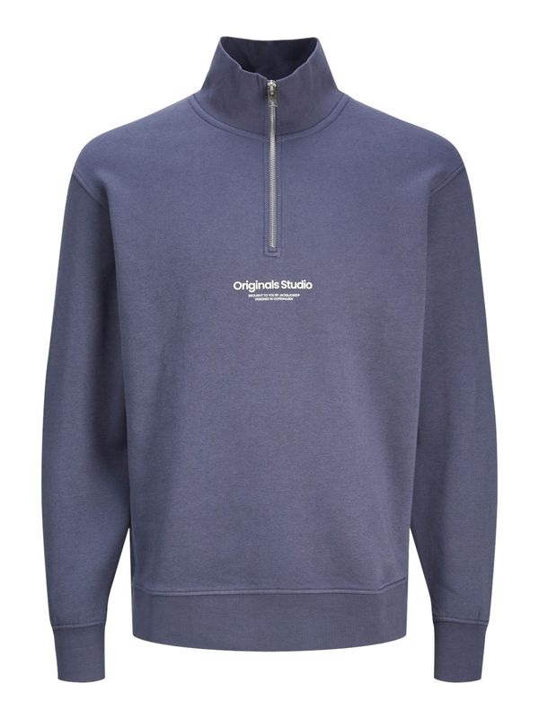 JACK & JONES JACK & JONES Sweater majica 'JORVESTERBRO'  morsko plava / bijela