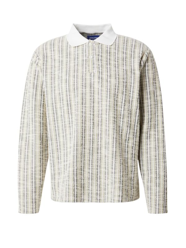 JACK & JONES JACK & JONES Sweater majica 'JORWINTER'  žuta / siva / vuneno bijela