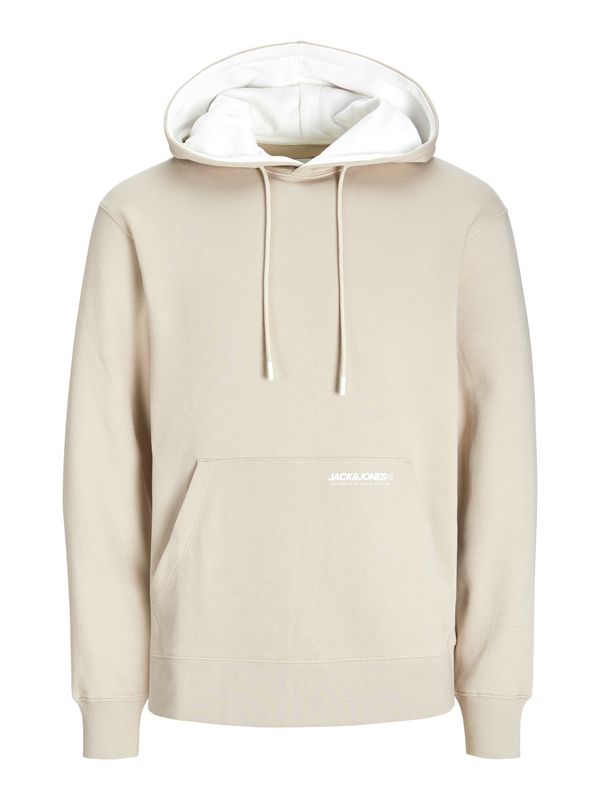 JACK & JONES JACK & JONES Sweater majica 'Legacy'  boja pijeska / bijela