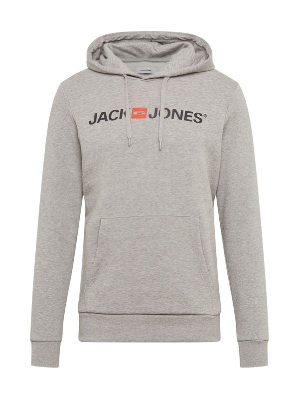 JACK & JONES JACK & JONES Sweater majica  siva melange / narančasta / crna