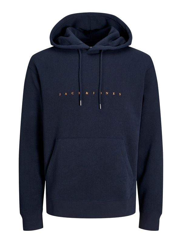 JACK & JONES JACK & JONES Sweater majica 'Star'  mornarsko plava / narančasta
