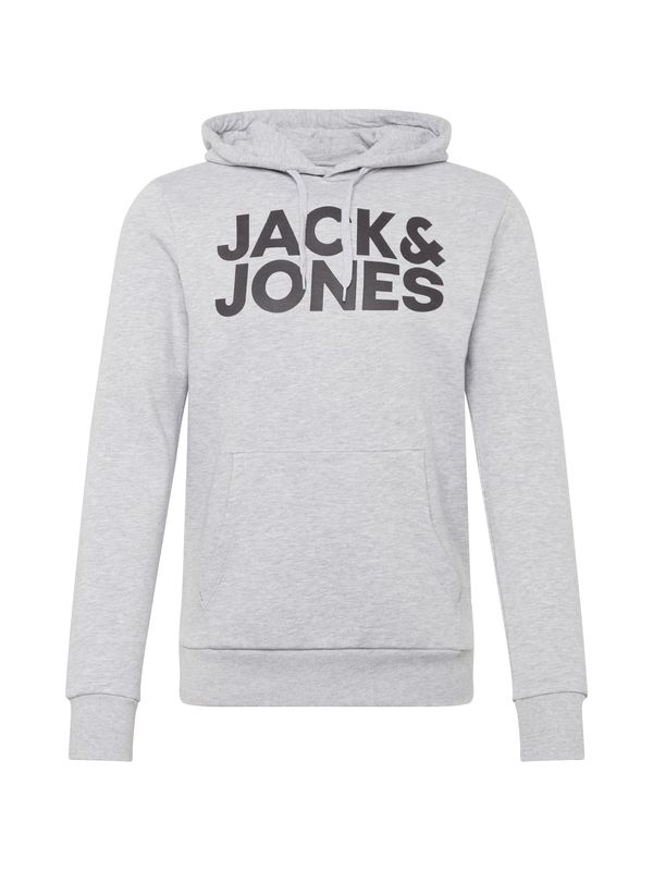 JACK & JONES JACK & JONES Sweater majica  svijetlosiva / crna