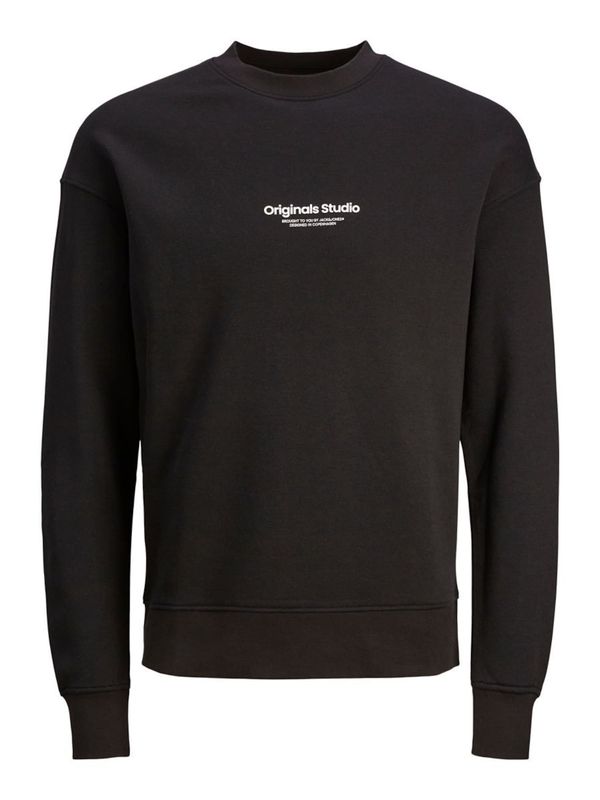 JACK & JONES JACK & JONES Sweater majica 'Vesterbro'  crna / bijela