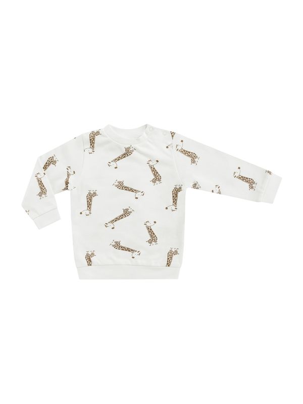 JACKY JACKY Sweater majica 'BABY ON TOUR'  smeđa / prljavo bijela