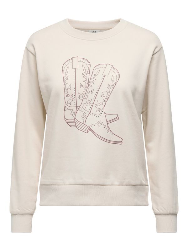 JDY JDY Sweater majica 'JDYPARIS LIFE'  burgund / srebro / prljavo bijela