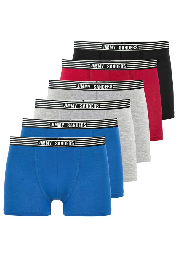 Jimmy Sanders Jimmy Sanders Bokserice  plava / siva / krvavo crvena