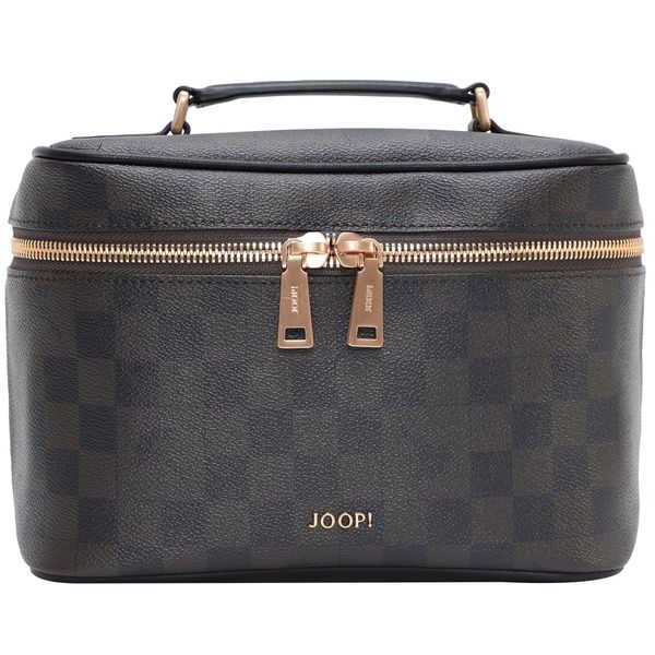 JOOP! JOOP! Kozmetička torbica 'Flora'  tamno smeđa / zlatna / crna