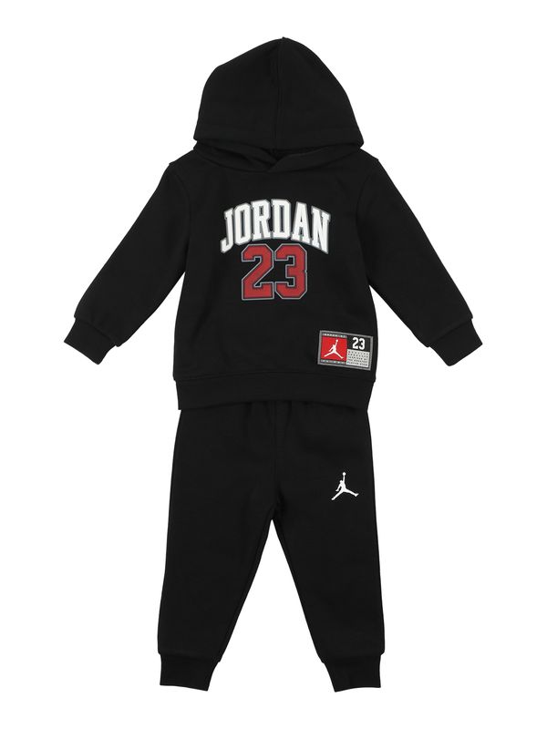 Jordan Jordan Jogging komplet  tamo siva / svijetlo crvena / crna / bijela