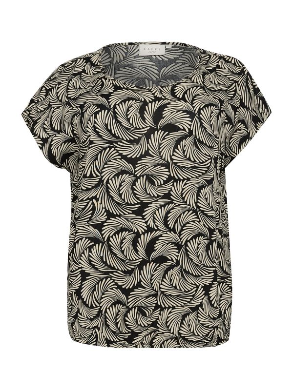 KAFFE CURVE KAFFE CURVE Bluza 'Sonna Stanley'  ecru/prljavo bijela / crna