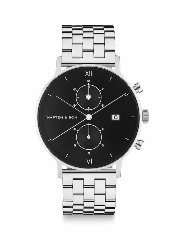 Kapten & Son Kapten & Son Analogni sat  crna / srebro