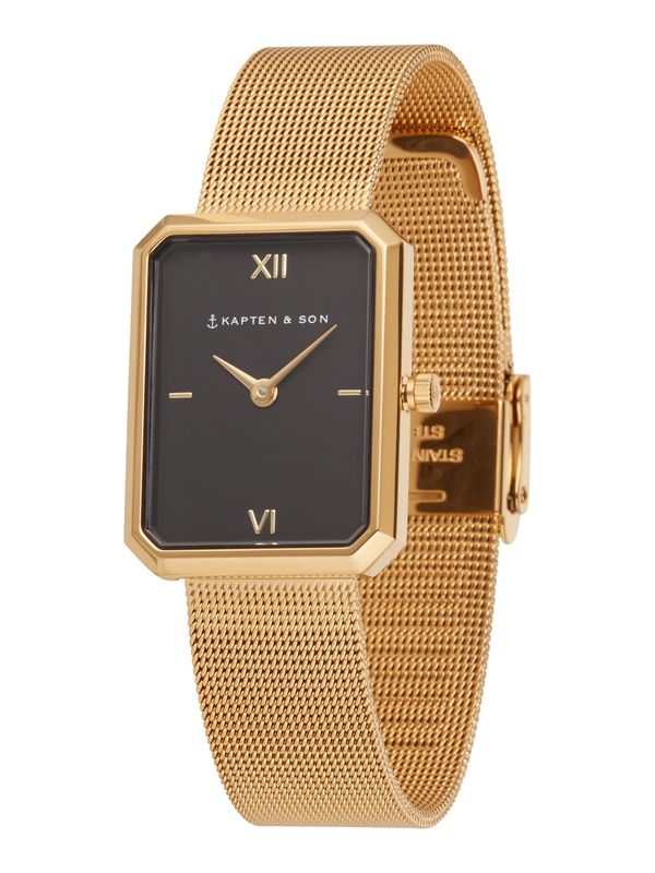 Kapten & Son Kapten & Son Analogni sat 'Grace Gold Mesh'  zlatna / crna