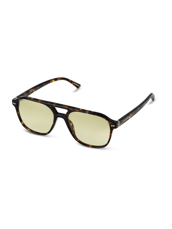 Kapten & Son Kapten & Son Sunčane naočale 'Zurich Oversize Dark Tortoise Green'  kestenjasto smeđa / jabuka / crna