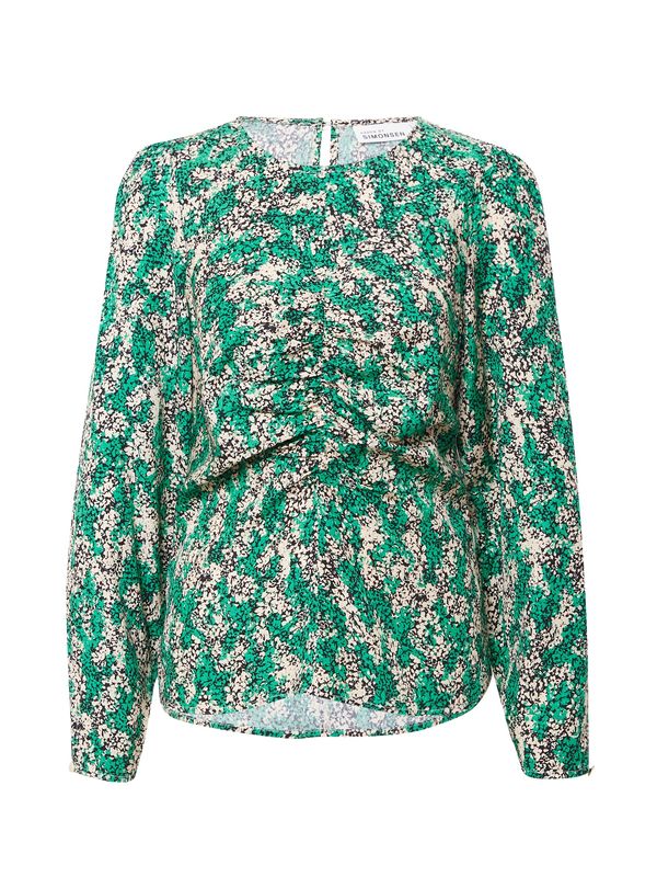 KAREN BY SIMONSEN KAREN BY SIMONSEN Bluza 'Grace'  travnato zelena / crna / prljavo bijela