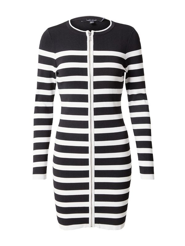 Karen Millen Karen Millen Pletena haljina  crna / bijela
