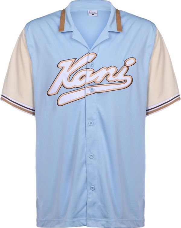 Karl Kani Karl Kani Košulja 'Varsity Block Baseball'  bež / svijetloplava / smeđa / kestenjasto smeđa