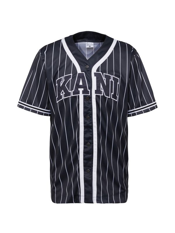 Karl Kani Karl Kani Majica 'Serif Pinstripe'  crna / bijela