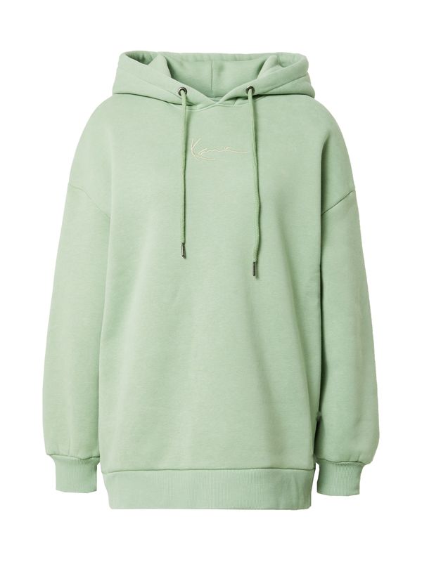 Karl Kani Karl Kani Sweater majica 'KW224-055-2 KK Small Signature'  pastelno zelena / bijela