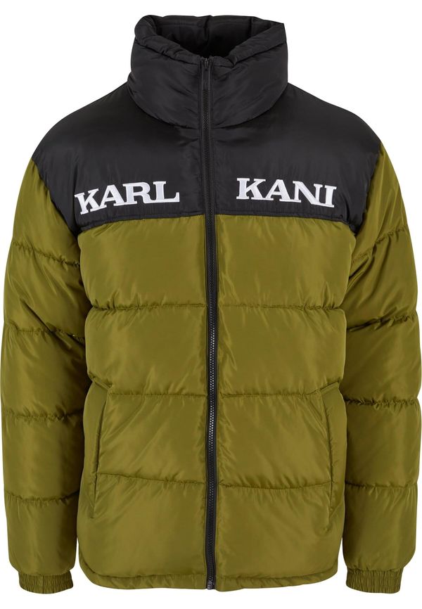 Karl Kani Karl Kani Zimska jakna 'Retro Essential'  maslinasta / tamno zelena / crna / bijela