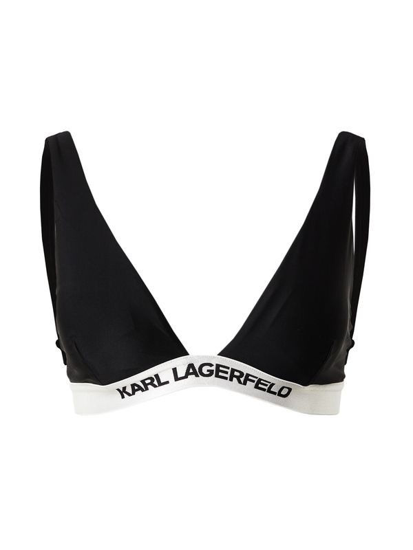 Karl Lagerfeld Karl Lagerfeld Bikini gornji dio  crna / bijela